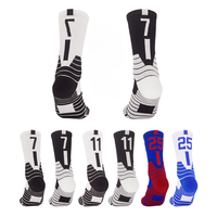 Chaussettes de sport pour hommes, en gros, fabriquées sur mesure, épaisses, en tissu éponge, avec coussinets, pour le basketball.