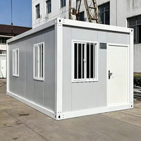 Maison conteneur mobile et portable de 40 pieds, structure en acier, cabine modulaire, maisons modulaires pliables, maison conteneur démontable en kit plat