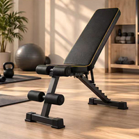 Banc de musculation compact pliable BR-8 77x31x25cm, rangement peu encombrant, revêtement en cuir PU, coussinets en mousse épaisse, banc de gym à domicile OEM
