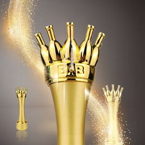 新しいアイデアカスタム35cmサッカーアワードカップゴールドワイングラスセット1ピーストロフィーメダル & プラーク - Product Image 4