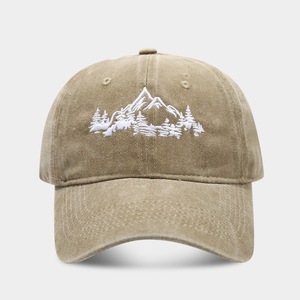 Casquette de baseball vintage délavée unisexe de haute qualité pour Amazon broderie de forêt de montagne pour les sports de plein air Jungle Them - Product Image 1