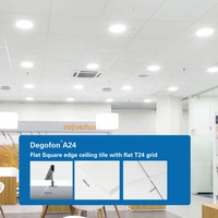 Panneau de plafond en verre de bâtiment commercial 60*60cm panneau acoustique A1 ignifuge Celotex bruit Deaden G Septum grille suspendue sonore