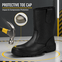 Bottes de travail de sécurité imperméables pour hommes, à enfiler, pour la construction, le soudage, le pétrole, le gaz, l'agriculture, antidérapantes, résistantes aux perforations