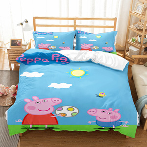 Juego de ropa de <span class=keywords><strong>cama</strong></span> ChamXue, <span class=keywords><strong>funda</strong></span> nórdica, 2 fundas de almohada, ropa de <span class=keywords><strong>cama</strong></span> tejida de poliéster de calidad, dibujos animados impresos en 3D, 200TC, estilo europeo y americano - Product Image 4