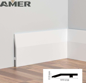 Battiscopa in Schiuma MDF Autoadesiva Bianca con Luce LED per Soffitto e Pavimento, Vendita all'Ingrosso dalla Fabbrica Amer - Product Image 4