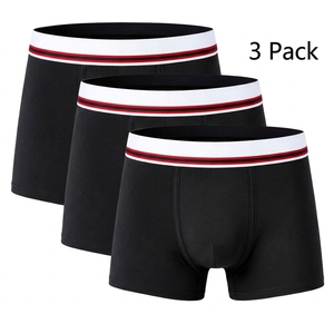 Paquete de 3 Calzoncillos Boxer Ecológicos para Hombre, Marca Carer, con Almohadilla Absorbente Lavable de 80 ml, Diseño Gris Claro, Talla 3XL - Product Image 1