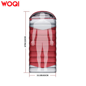 Sac de couchage Woqi Mummy 87 pouces x 33,5 pouces, léger, respirant, en nylon, pour adultes, camping, randonnée, usage extérieur - Product Image 1
