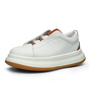 British leather men's <b>shoes</b>. New 2026 style. Business casual minimalist sporty color contrast thick-soled breathable white <b>shoes</b> - Product Image 5