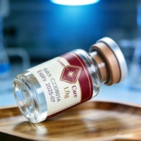 Boîte rigide pour peptides avec plateau à 6 compartiments pour flacons de 5 ml, 10 ml, 20 ml, qualité laboratoire