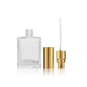 Botella de perfume de vidrio de 30ml con tapón de rosca 100mL Cigar 50ml Flat Gold Attar Marroquí Vacío para <span class=keywords><strong>Valentino</strong></span> - Product Image 3