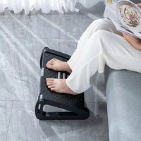 Repose-pieds Triangle en plastique sous le bureau Repose-pieds réglable haut et bas avec rouleau de massage