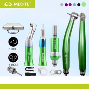 Kit de pièces à main à haute vitesse avec roulement en céramique à bouton-poussoir LED coloré et kit de pièces à main à basse vitesse avec pulvérisation d'eau externe - Product Image 5
