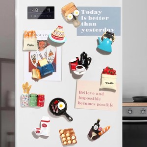 Imanes de Resina con Forma Art Deco de Comida en 3D, Adhesivos Magnéticos para Refrigerador, Regalos de Aniversario, <span class=keywords><strong>Portafotos</strong></span>, Decoración de Cocina - Product Image 4