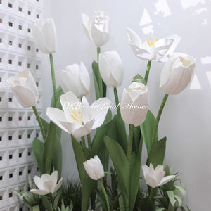 Fiori decorativi fatti a mano in schiuma EVA 2m di altezza gigante rosa tulipano giallo bianco con supporto per matrimonio decorazioni Set di fiori - Product Image 4