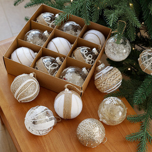 Juego de Bolas de Navidad Transparentes de Espuma de 8 cm, Bolas de Navidad de Plástico Irrompibles, Adornos para Árboles de Navidad - Product Image 2