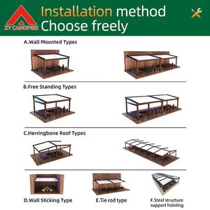 <span class=keywords><strong>6x3</strong></span> 6x4 6x5 Pare-soleil extérieur étanche à la pluie Pergola Protection UV en aluminium personnalisée en usine pour auvent de toit - Product Image 5
