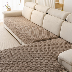 Flannel <b>Sofa</b> Cushions Thickened Plush Warm Non Slip Seat <b>Covers</b> <b>For</b> General <b>Sofa</b> Spring 2026 Solid Color Rectangle Machine Wash - Product Image 1