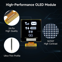Módulo de Pantalla PMOLED de 1.5 Pulgadas 128x128, Pantalla Cuadrada, Controlador SH1107, Interfaz SPI/I2C de 4 Hilos, Monocromática Blanca, Controlador Inteligente