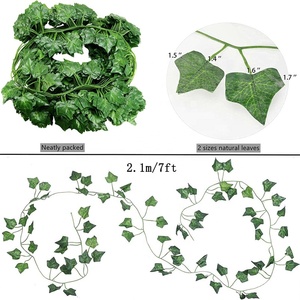 Striscia di edera simulata pianta appesa pianta foglie verdi famiglia camera da letto festa di nozze giardino parete decorazione della stanza - Product Image 6