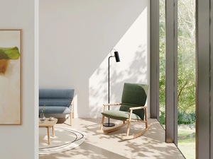 <span class=keywords><strong>Fauteuil</strong></span> de salon de style nordique moderne avec structure en bois de chêne massif pour hall d'hôtel - Product Image 5