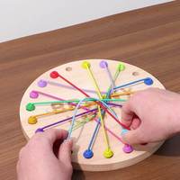 Nouveauté : Jeu de société éducatif en bois pour démêler les nœuds de corde, jeu de logique amusant, jouet de table pour l'apprentissage et l'entraînement cérébral des enfants
