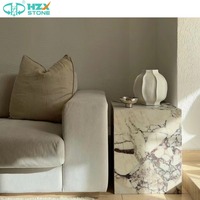 HZX Vente en gros Dalles de marbre italien Calacatta Viola Premium pour salon de luxe Socle de table d'appoint moderne personnalisé pour café