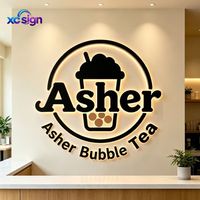 Panneau d'affichage LED rétroéclairé en acrylique 3D personnalisé, pour bureau, restaurant, maison, mariage, avec télécommande, transformateur à brancher, bâtiments, magasins