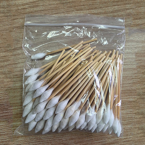 Hisopos de algodón Jiale de 7,5 cm y 15 cm, herramientas de limpieza de algodón absorbente de un solo cabezal para desmaquillar y cuidar la piel - Product Image 1