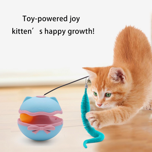 2026 Hot Sale Modern Luxury Silicone & Plastic Not Down Feather <b>Interactive</b> Teaser Ball <b>Cat</b> <b>Toy</b> with Funny Big Eyes - Product Image 2