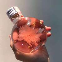 Bouteille de vin ronde en verre transparent créative de 6 oz (180 ml) pour jus de fruits, whisky, brandy, tequila