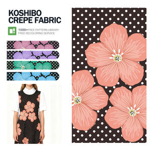 Latest Popular Designs in Canada High Quality 100% Polyester Koshibo Crepe Dress Fabric for Wedding - Product Image 1