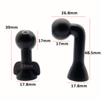 Adaptateur de trépied pour selfie stick en matériau PC durable Netural SM-BJ3, support de téléphone à boule de 14-17 mm, extension pour appareils de 3,5 à 13 pouces