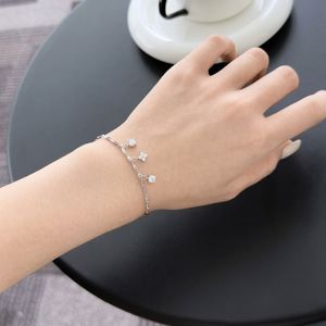 Dylam Ladies Women Girls <b>Charm</b> Jewelry S925 <b>Silver</b> Link Chain 5A Zirconia Dangle Pendant <b>Bracelets</b> with Extendable Chain - Product Image 3