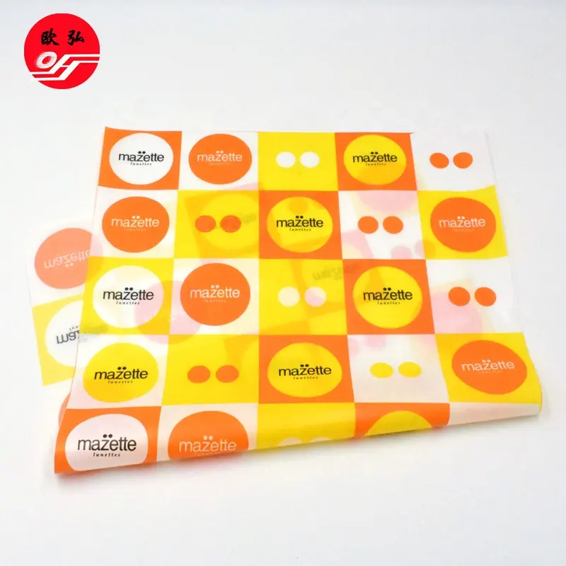 シルクギフト包装薄いティッシュ包装紙リサイクル透明印刷カスタムロゴ食品包装紙