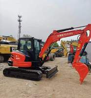 Excavatrice d'occasion KX165 de 5,5 tonnes, modèle 2021, moteur et pompe haute puissance, bon état de fonctionnement, origine Japon