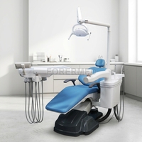 Fauteuil dentaire électrique entièrement contrôlé par ordinateur avec éclairage buccal LED pour clinique dentaire et hôpital