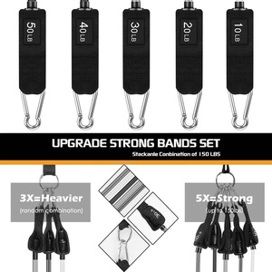 Lot de 11 Cordes Élastiques de Fitness en TPE, Tube Extenseur de 150 lb pour Entraînement Musculaire de la Poitrine, Fitness Intérieur/Extérieur - Product Image 3