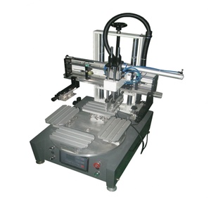 Machine d'impression sérigraphique semi-automatique de bureau à grande vitesse avec plateau rotatif pour étiquettes et cartes, état d'occasion, moteur inclus - Product Image 5