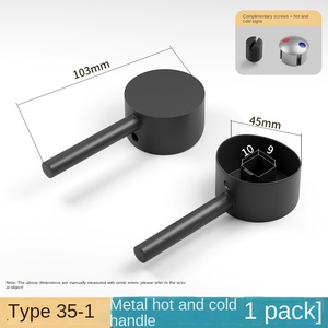 Poignée de robinet en alliage de zinc gris bronze de qualité supérieure, ajustement universel pour réparation de robinets de cuisine et de salle de bain avec noyaux de valve de 35 mm et 40 mm - Product Image 6