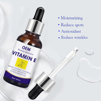 Sérum liquide à la vitamine E biologique OEM/ODM 30 ml, hydratant anti-âge pour le visage, éclaircissant pour les soins du visage
