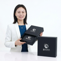 Boîtes en papier à tiroir en carton rigide dur de luxe Ensembles cadeaux coulissants imprimés personnalisés Base de couvercle de stratification UV mate Emballage efficace