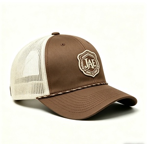 Casquette de baseball en gros OEM ODM, casquette de baseball tendance avec corde tressée, casquette en maille, casquette réglable, casquette de protection, casquette de sport d'extérieur - Product Image 2