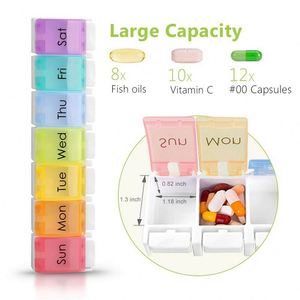 New Weekly <b>Tablet</b> Pills Holder for Travel Compartments Pill Box <b>7</b> Days Organizer - Product Image 2