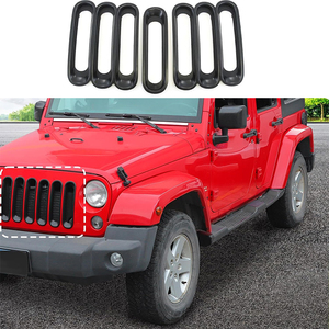 Insertos para Parrilla Delantera, Cubiertas Decorativas para Parrilla, Accesorios Exteriores para <span class=keywords><strong>Jeep</strong></span> Wrangler 2007-2018 JK & Unlimited Sports Sahara <span class=keywords><strong>Rubicon</strong></span> X - Product Image 2