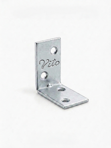 Support d'angle industriel en fer 40x40x22, galvanisé et thermolaqué, connecteur métallique pour armoire, penderie, lit - Product Image 1