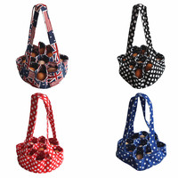 Panier de Pâques style ferme pour œufs de poule, de canard et d'oie avec 7 poches, mini sacs de collecte d'œufs, panier de ramassage