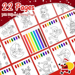 Organizador/Planificador <span class=keywords><strong>de</strong></span> Pintura <span class=keywords><strong>de</strong></span> Acuarela <span class=keywords><strong>para</strong></span> Niños <span class=keywords><strong>de</strong></span> 3 a 8 <span class=keywords><strong>Años</strong></span>, Encuadernación Térmica, <span class=keywords><strong>10</strong></span> Hojas, Manualidades <span class=keywords><strong>de</strong></span> Arte Navideño - Product Image 3