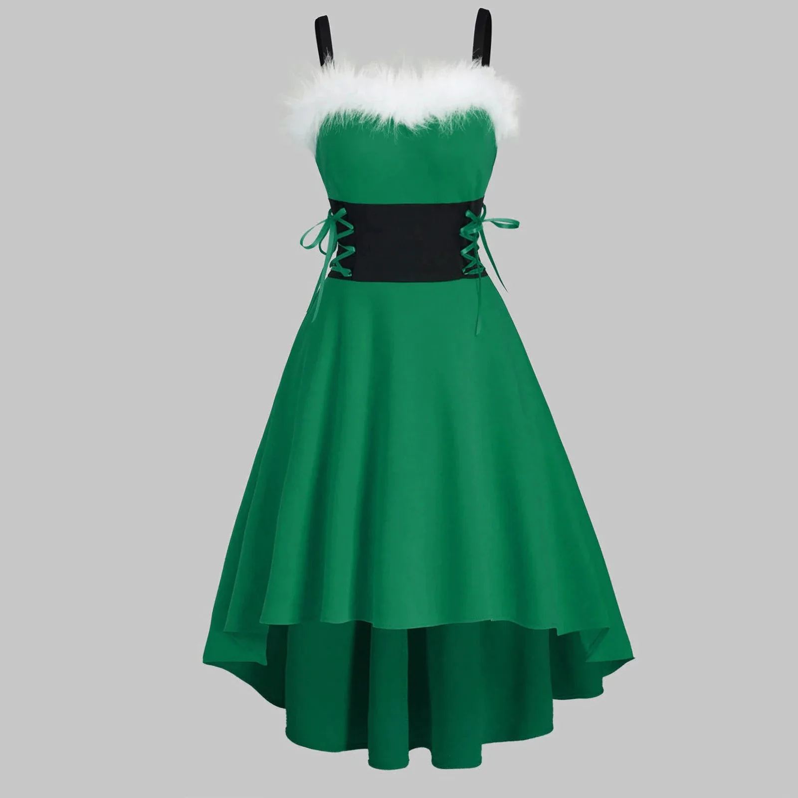 green emerald velvet dress Dreamyannie Women Green Velvet Christmas Dress V Neck Formal Dress with  Lace Appliques