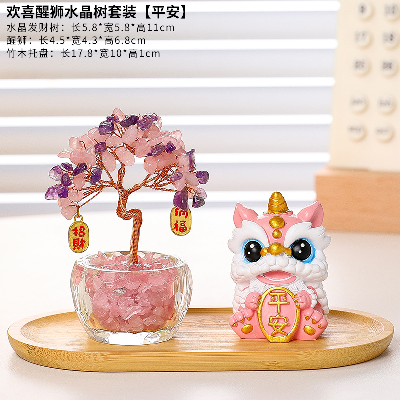 Ensemble Arbre de Cristal Danse du Lion [Paix Rose]