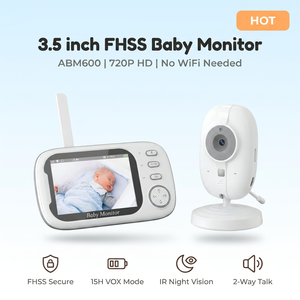 Monitor para Bebés Anicebb con Comunicación Bidireccional, Detección de Movimiento, Visión Nocturna, Canciones de Cuna, Pantalla HD de 3.5 Pulgadas y 720P, 2.4G - Product Image 1